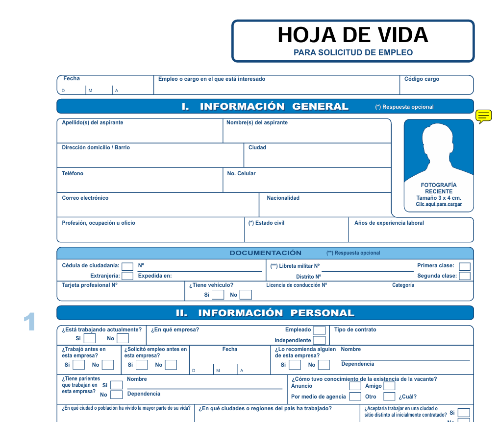 Hoja de Vida Minerva 1003